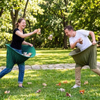 22 Pcs Funny Baby Shower Games Sage Green Oversized Diaper Toss Game - Image 5