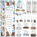 145 Pieces Cowboy Baby Shower Favors for Guest A Little Cowboy is On the Way Ballpoint Pens and Keychains Gifts Bulk Retractable Baby Shower Pens Gender Reveal Greeting Cards Souvenirs Prizes by EYNDYN