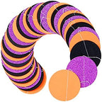 Black Orange Purple Halloween Party-Decorations - 18pcs Kits Paper Lanterns Fan,Tissue Flower Pom Poms Streamers,Honeycomb Balls,Graduation Birthday Wedding Baby Bridal Shower Decor Lasting Surprise - Image 6
