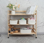 XUANGUO Small Woven Storage Baskets for Shelves, 13" x 9" x 5", White - Image 4