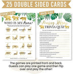 Hadley Designs Hilarious Baby Shower Games Set – 25 Double-Sided Cards for 25 Guests, 2 Games, Baby Animal Matching, Nursery Rhyme, Gender Neutral and Fun for Boys & Girls (Safari) (Pack of 2) - Image 3