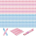 100Pack Pre Rolled Gender Reveal Cutlery Set with Napkins by conglow