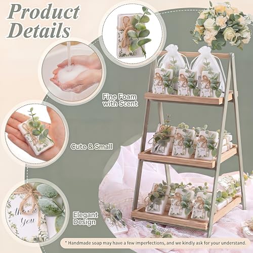 Demissle 60 Sets Mini Eucalyptus Soaps Baby Shower Favors for Guests Bulk - Image 2