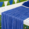 8 Pack Blue Cheesecloth Table Runner 120 Inch Boho Wedding Decor by Fixwal