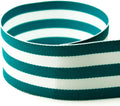 USA | American Made 1-1/2" Teal Green & White Taffy Striped Grosgrain Ribbon - 50 Yards by TheRibbonFactory%C2%AE