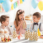 Yungyan 40 Pcs Plastic Farm Animal Milk Bottles with Straws and Lids Small Clear 8 oz Milk Jar with Lids Mini Juice Bottles and 600 Sticker Labels for Theme Birthday Party Baby Shower - Image 6
