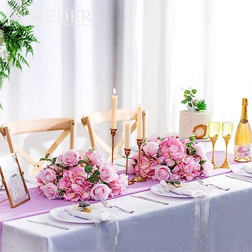 Pink Flowers Balls for Centerpieces: 14.2in Diam, Set of 2 - Image 3