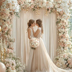 40x10ft Champagne Backdrop Curtain for Wedding Parties Wrinkle Free Fabric Champagne Drapes Backdrop Decoration for Baby Shower Birthday Photography Decoration 8 Panels, 5ft x 10ft - Image 6