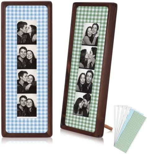 Lineshading 2 Pcs Photo Strip Booth Frames, Check,Blue,Green by Lineshading