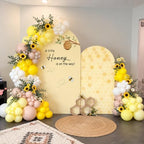 Honey Bee Arch Backdrop Cover Set of 2 BeeTheme Baby Shower Spandex Arch Covers for Gender Reveal Baptism Birthday Party Decoration (Yellow,6FT & 5FT) - Image 4