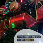 Morex Ribbon 7417.60/50 Gleam 2.5" X 50 YD Wired Ribbon for Gift Wrapping, Red, Flower Bouquet Ribbons for Crafts, Valentines, Baby Showers, Graduation Baskets, and Wedding Decorations - Image 4