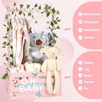 Large Baby Shower Gifts Basket Wooden Crate, Personalized Wooden Letters Hangers New Born Baby Girl Boy Pregnancy Gifts for New Mom Parents Vine Decorations Cute Closet with Adjustable Handle Pink - Image 7