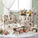 Abbylike 30 Pcs Retro Wildflowers Gift Bags Reusable Tote for Birthday - Image 6