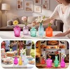 Glass Bud Vases in Bulk Small Mini Colorful Colored Vase for Flowers 40pc - Image 3