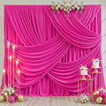 20ft x 10ft Wrinkle Free Hot Pink Wedding Backdrop Curtains for Party Bridal Shower Reception Decorations Hot Pink Fabric Curtain Backdrops Drapes for Photography Baby Shower Birthday Background by Tao-GePartyDecorations