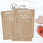 Hadley Designs Hilarious Baby Shower Games Set – 25 The Price is Right Baby Shower Game Cards for 25 Guests, Gender Neutral and Fun for Boys & Girls (Rustic) (Pack of 2) - Image 4
