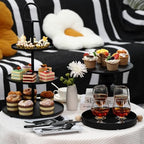 19 PCS Black Cake Stand Set, Dessert Table Display Set with Wedding Cupcake Stand and Cake Stands for Party, Weddings Birthday Baby Showers Anniversary Party - Image 3