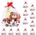 Nuogo 12 Pack Christmas Basket for Gifts Empty 9.8 x 6.5 Inch Bulk Gift Baskets Empty to Fill Cardboard Trays with Basket Bags, Pull Bows for Christmas Holiday Birthday Party Gifts (Floral Style) by Nuogo