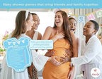 Party Hearty Baby Shower Games, Guess Who Mommy or Daddy - Blue Onesie (Pack of 2) - Image 3