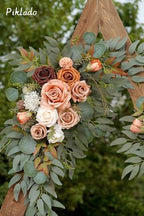 Faux Flower Swag Set of 2 for Wedding Welcome Signs Floral Swag Wedding Reception Ceremony Signs Decor (Terracotta) - Image 6