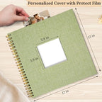 12"x12" Scrapbook Photo Album Linen Cover 40 Sheets 80 Pages White Paper - Image 2