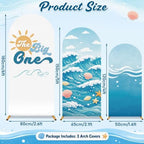 3Pcs The Big 1st Birthday Arch Backdrop Cover,Beach Party Decorations - Image 3