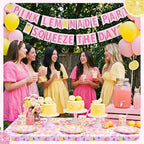 LemonRoad 452 Pcs Pink Lemon Party Supplies for 50, Pink and Yellow - Image 5