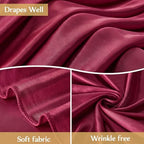 Big Burgundy Bow Backdrop Large Maroon Bow Decor Gift Bows Birthday Decorations 48x24x120 Inches Giant Bow Birthday Party Backdrop for Wedding Baby Shower Photography Coquette Room Decor - Image 5