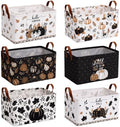 CHENGU 6 Pack Fall Storage Bins Collapsible Retro Autumn Pumpkin Baskets by CHENGU
