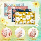 Fourluoo 50 Pack Multicolor Floral Travel Size Tissues, 3 Ply - Image 5