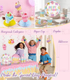 286pcs Fexivo Ice Cream Birthday Party Decorations, All-in-1 Set, 25 Guests - Image 5
