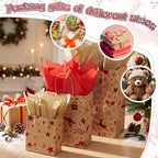 Humyoun 24 Pack Christmas Paper Gift Bags Bulk Assorted Sizes, Khaki,Red - Image 5
