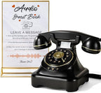 Audio Guest Book Wedding Phone with One-Touch Playback & Adjustable Volume for Wedding, Anniversary, Birthday Parties, Baby Shower(Black S1) by FiayaComVintageTelephone