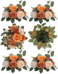 BLOSMON Terracotta Flowers for Wedding Decorations: 6 Pcs, Artificial Rose by Blosmon