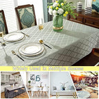 SASTYBALE Jacquard Tablecloth, Rectangle, Gray, 60" x 102" - Image 5
