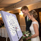 MuralMax Personalized Wedding Signing Tree Canvas Guest Book Wall Art - Image 4
