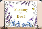 12X8ft Fabric Mommy to Bee Backdrop Bumblebee Newborn Honey Comb Floral Photography Background Baby Shower A Little Honey is on the Way Party Decorations Photo Studio Props - Image 3