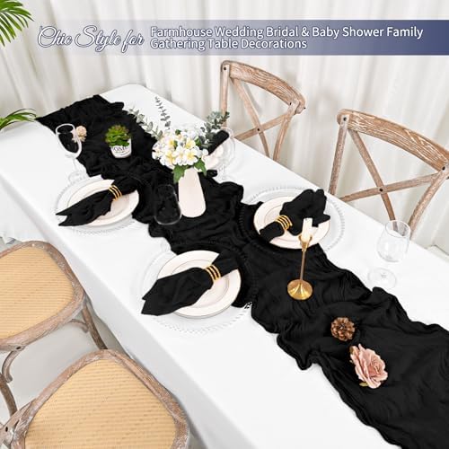 50 Pack Black Cloth Napkins 20x20Inch Cheesecloth Napkins - Image 5