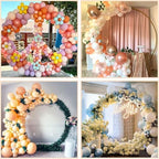 IDAODAN 6.9ft Round Backdrop Stand Circle Arch Frame, Golden Metal Balloon Arch Stand Kit for Wedding Birthday, Balloon Ring Base & Photo Backdrop Decor - Image 6