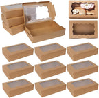 5-20pcs Gift Boxes With Window Birthday Party Chocolate Candy Cookie Gift Packaging Wedding Supplies Baby Shower Christmas Decor (Brown,20Pcs) - Image 7