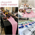 25 Pack Light Pink Cheesecloth Table Runner, 17 x 108 Inch, Gauze, Semi-Sheer, Classic Style, Polyester, Solid Pattern, Perfect for Weddings, Baby Showers, Banquets & More - Image 7