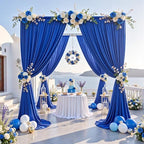 12ft x 10ft Royal Blue Backdrop Curtains for Parties, Wrinkle Free 2 Panels Photo Backdrop Drapes Back Drop Cloth for Wedding Birthday Photography Background Decor - Image 7