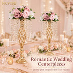 NUPTIO Flower Balls for Wedding Centerpieces - 6 Pcs 9.5 inch Diameter Fake Flower Ball Arrangement Bouquet Party Centerpieces for Tables - Dusty Rose Bouquet Centerpiece Flowers for Wedding Table - Image 2