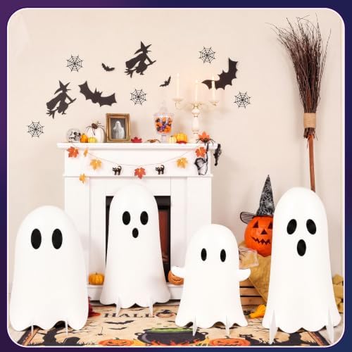 4 Pcs Halloween Ghost Cardboard Cutouts, 27.56'' Halloween Decor - Image 6