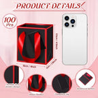Yeaqee 100 Pcs Mini Paper Gift Bags with Handles Tag, Black, Red - Image 2