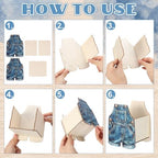 6 Pack Blue Jean Baby Shower Centerpieces for Table Wooden Flower Boxes - Image 5