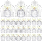 24 Sets Baptism Favors Crystal Bowl Cross Communion Baby Shower by Acellegic