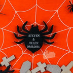 Halloween Wedding Guest Book Alternative Spider Web Drop Box Frame - Image 3