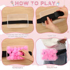 10 Sets Funny Baby Shower Games Set Table Tennis Twerk Game Swing Pacifier Race Swing Shaking Balls Diapers Game for Baby Shower How Many Balls Can You Catch in Your Diaper(Pink) - Image 3