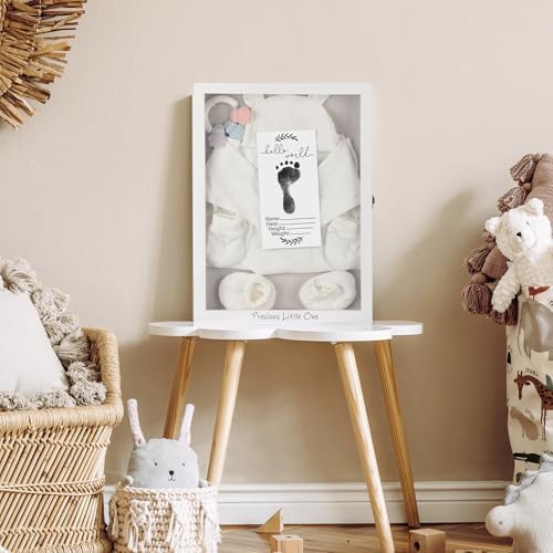 Jetec 12 x 16 Baby Shower Shadow Box Keepsake Frame, White - Image 6